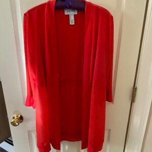 Joseph Ribkoff Flowy Top/Jacket Orange/Red SZ 10 NWOT